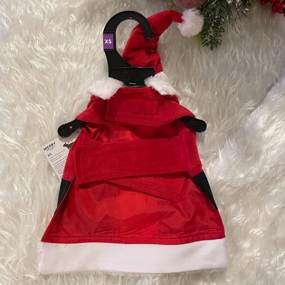 Adorable Santa Outfit with Hat for Dogs!  Size Extra Small, NWT - Picture 4 of 6